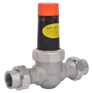 3/4 in. Stainless Steel Double Union NPT Pressure Regulating Valve