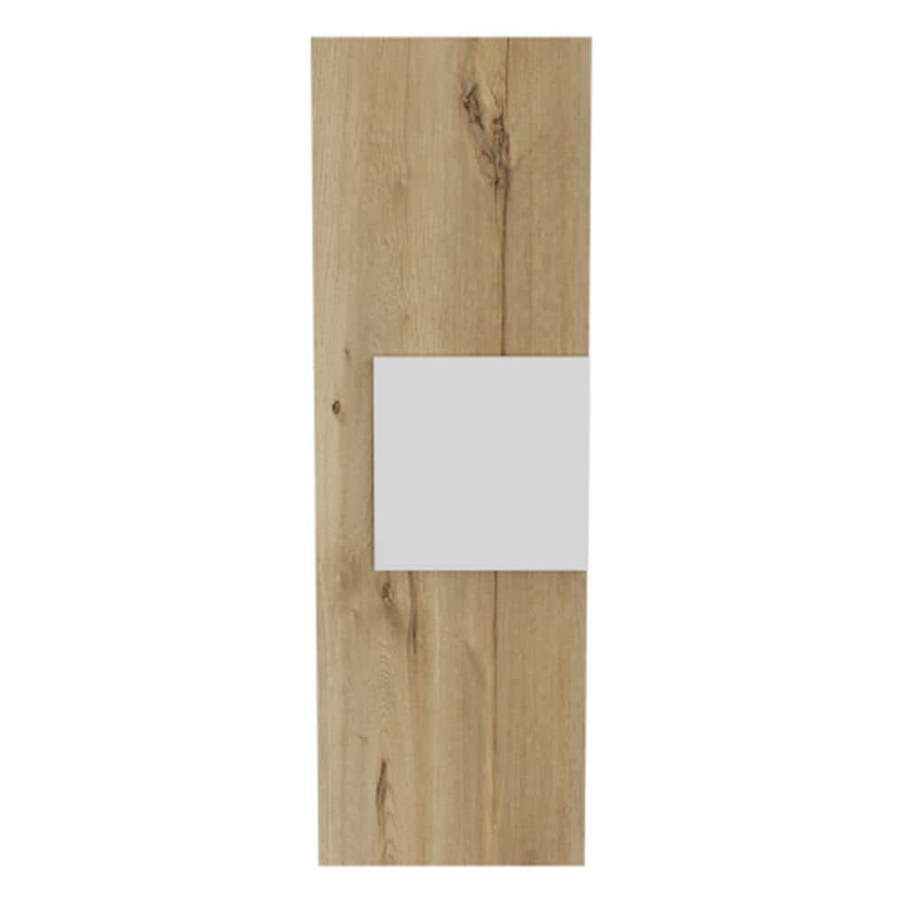 12.56 in. W x 38.46 in. H Rectangular Light Oak/White Surface Mount Medicin