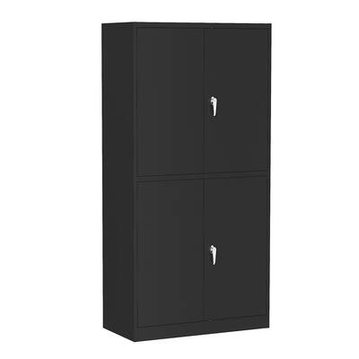 - Assembly Required Gym 36‘’H Cabinet Organizer for School Black Door Home and Office Metal Locker Storage Cabinet with 9 Doors 