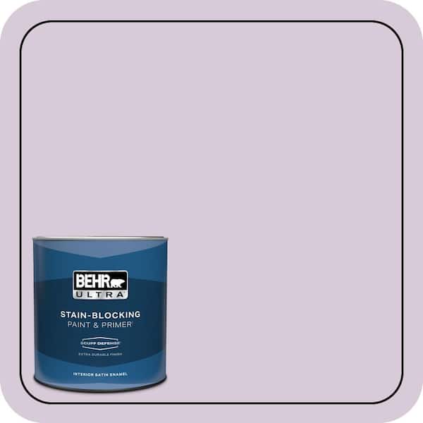 BEHR ULTRA 1 qt. #670C-3 Purple Cream Extra Durable Satin Enamel Interior Paint & Primer