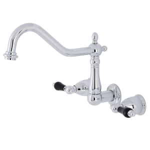 Duchess 2-Handle Wall-Mount Kitchen Faucet in Polished Chrome