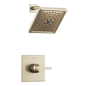 Zura 1-Handle Wall-Mount Shower Faucet Trim Kit with H2Okinetic Spray in Champagne Bronze (Valve Not Included)
