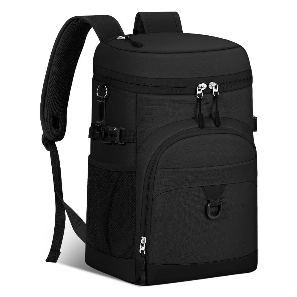 Black Lightweight Soft Cooler Picnic Backpack, Large Capacity Leak