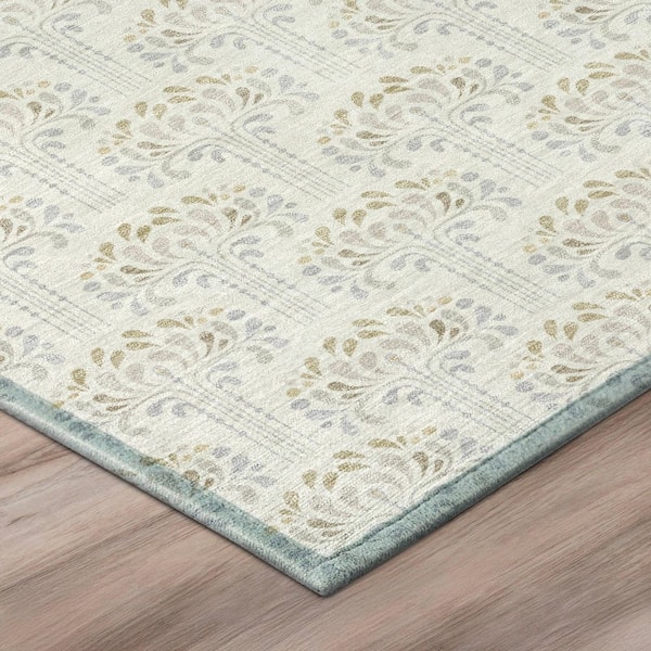 Chantille Machine Washable Indoor/Outdoor Abstract ACN3065 Ivory 10 ft. x 14 ft. Area Rug