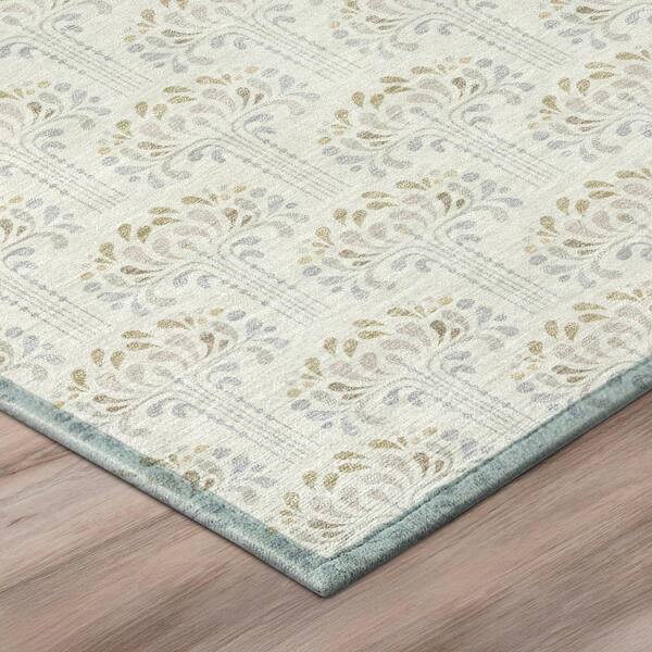 Chantille Machine Washable Indoor/Outdoor Abstract ACN3065 Ivory 2 ft. x 7 ft. Runner Rug