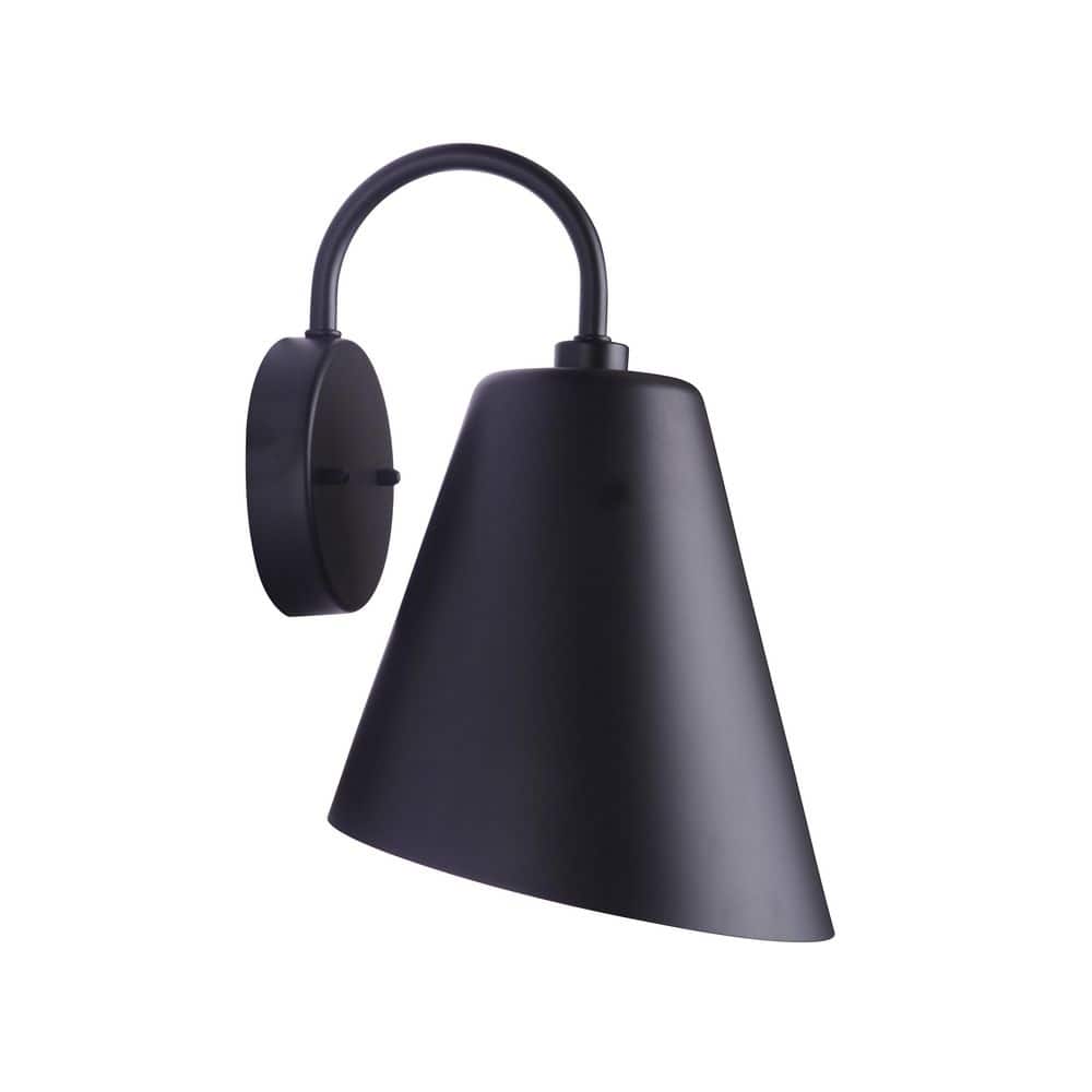 Point Clear 13 in. Black Finish Outdoor Hardwired Wall Lantern Sconce w/ Shade, No Bulb Included price history on PriceWatchPro