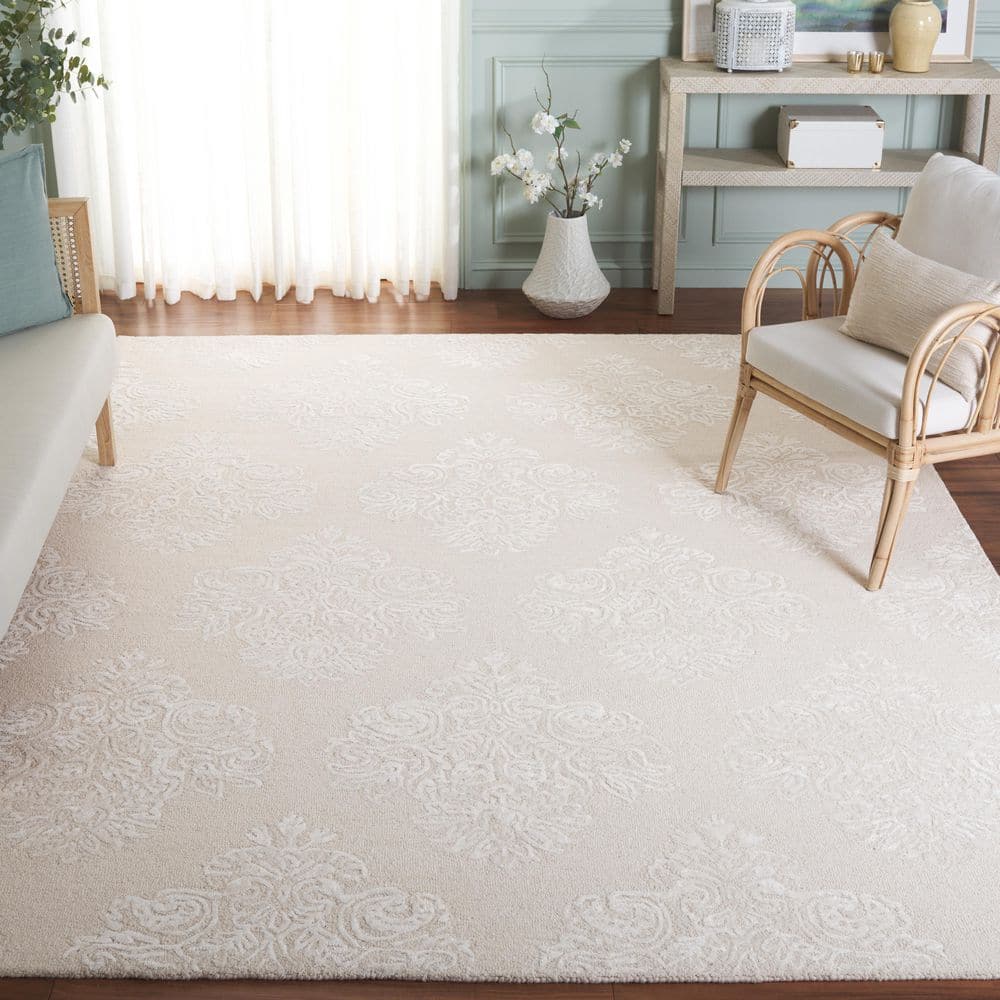 Glamour 6 ft. x 9 ft. Ivory Floral Diamond Area Rug price history on PriceWatchPro