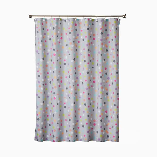 Unbranded Confetti 72 in. Multi Shower Curtain