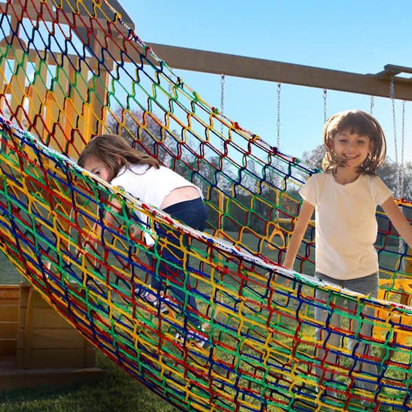 VEVOR Climbing Cargo Net 6.6 x 10.5 ft. Polyester Double Layers Rope Bridge  w/500 lbs. Weight Capacity Climbing Rope for Kid SCPPWC6.5X9.89T71V0 - The  Home Depot
