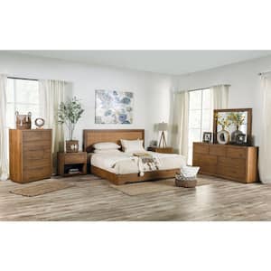 Soraya Light Walnut 5 Drawer 32 in. Wide Chest of Drawers