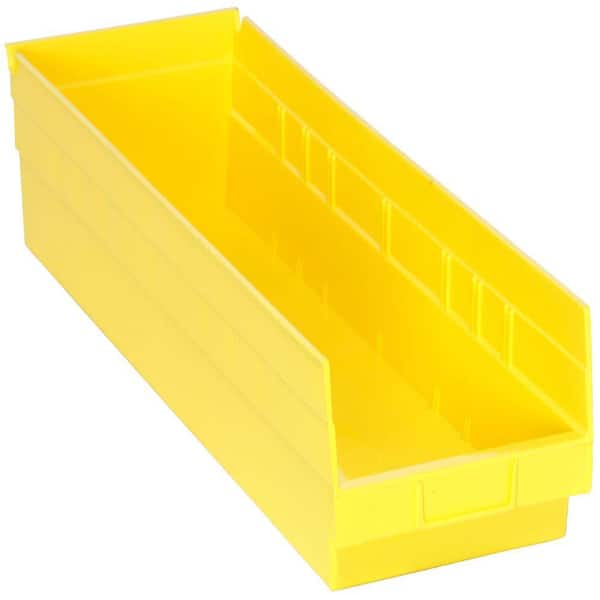 QUANTUM STORAGE SYSTEMS Economy Shelf 13.7-Qt. Storage Tote in Yellow (6-Pack)
