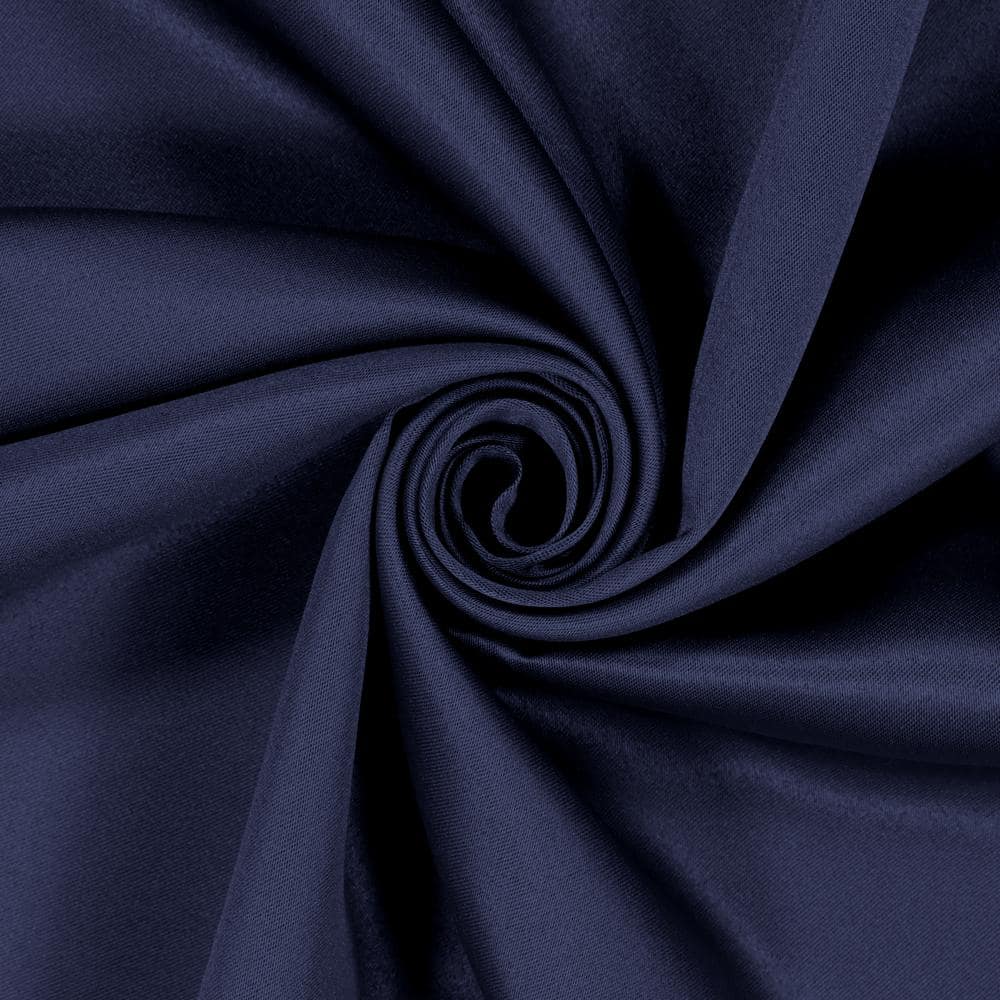 Navy Room-Darkening Rod Pocket Polyester Curtain Panel, 54 x 84
