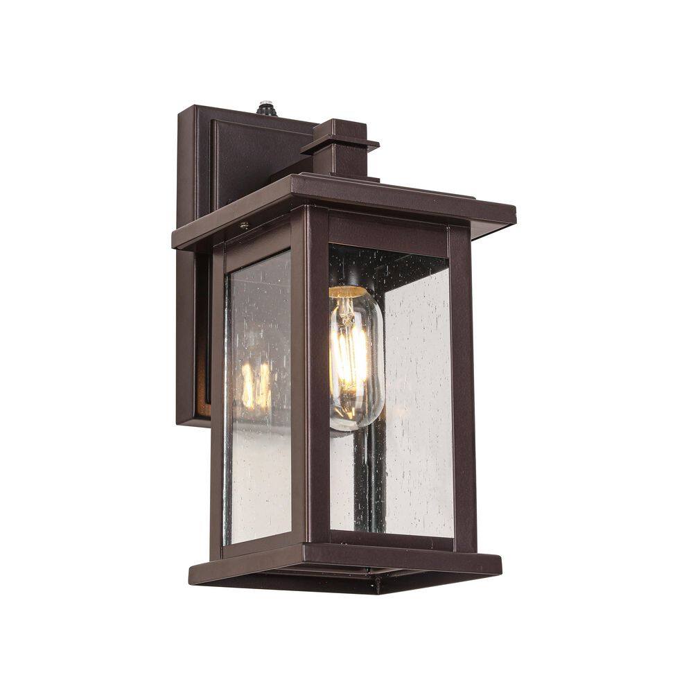 1-Light Oil Rubbed Bronze Lantern Hardwired Sconce Sensor Outdoor Sconce, Waterproof Outdoor Sconce, No Bulbs Included price history on PriceWatchPro