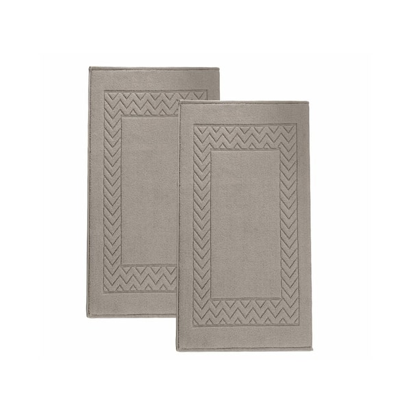 Unbranded Enchasoft 2-Pieces Beige Turkish Cotton Bath Mats