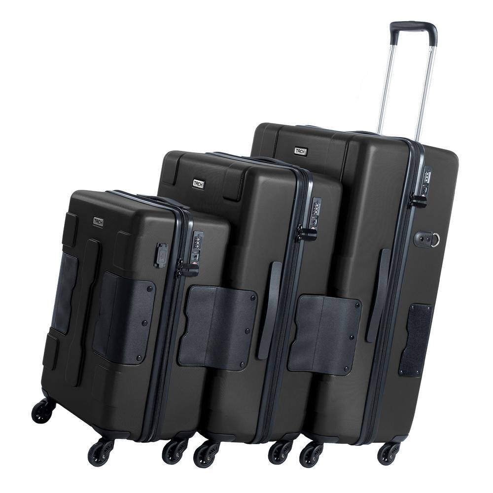 TACH V3 Black Connectable 3Piece Luggage Set TH3PCHARDBLK The Home