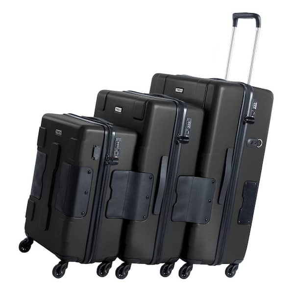 TACH V3 Black Connectable 3-Piece Luggage Set