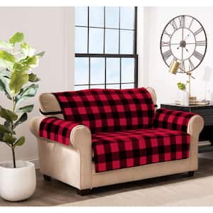 Franklin Black and Red Loveseat Furniture Cover
