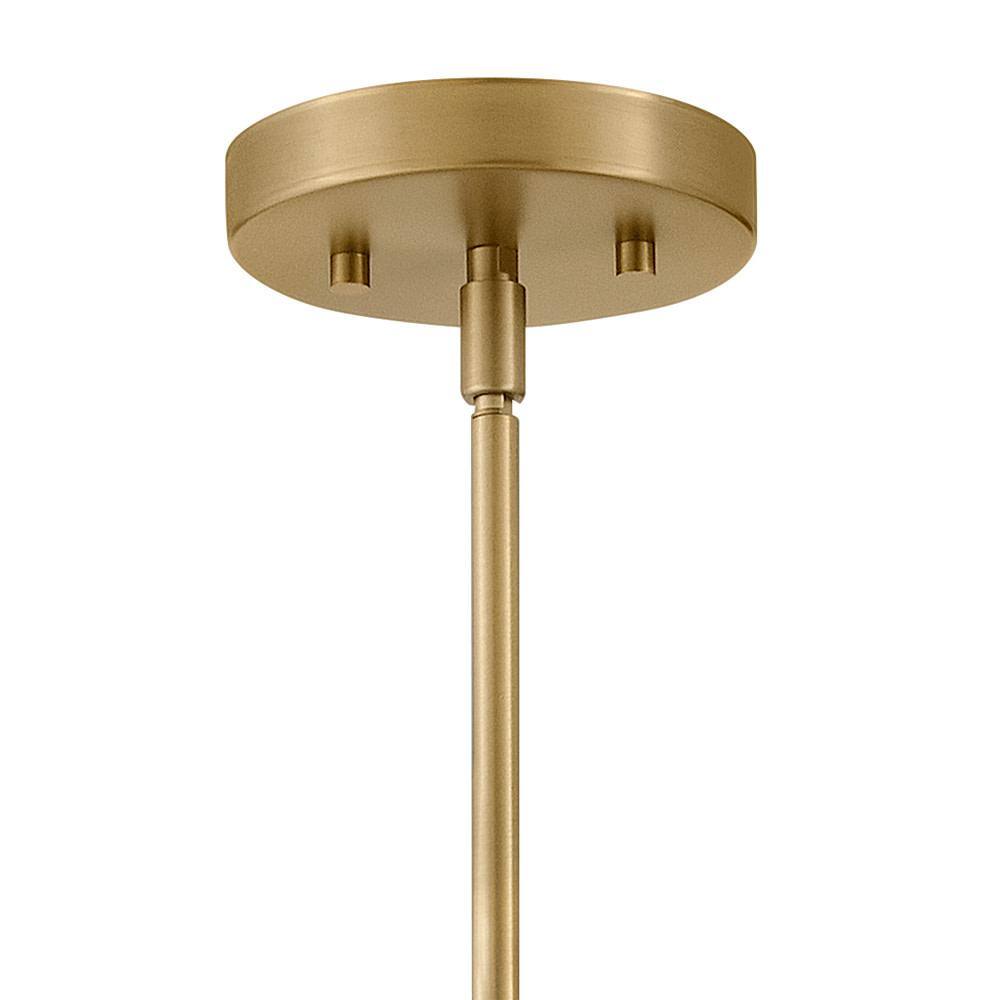 Lacquered Brass LED Drum Pendant Light