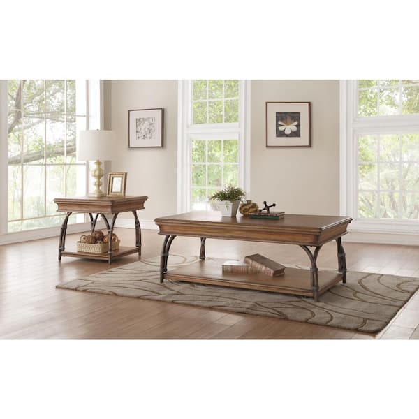 Acme Furniture Dalpiaz Cherry End Table 84592 - The Home Depot