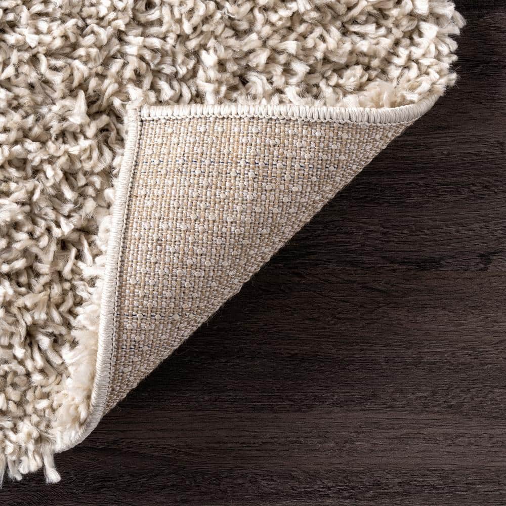 Nuloom Kara Solid 2x8 Runner Shag Indoor Area Rug for Living Room Bedroom Dining Room Nursery Entryway Hallway, Beige