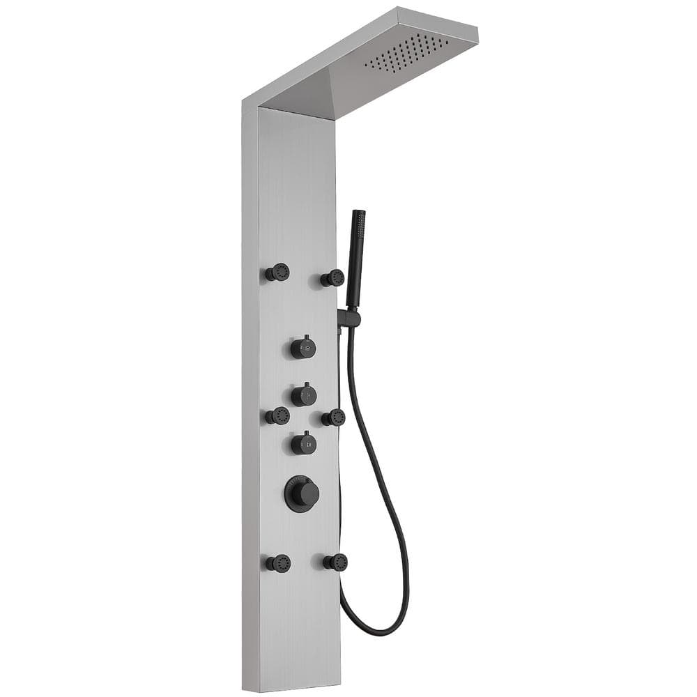 BWE 6-Jet Rainfall Shower Tower Shower Panel System with Rainfall ...