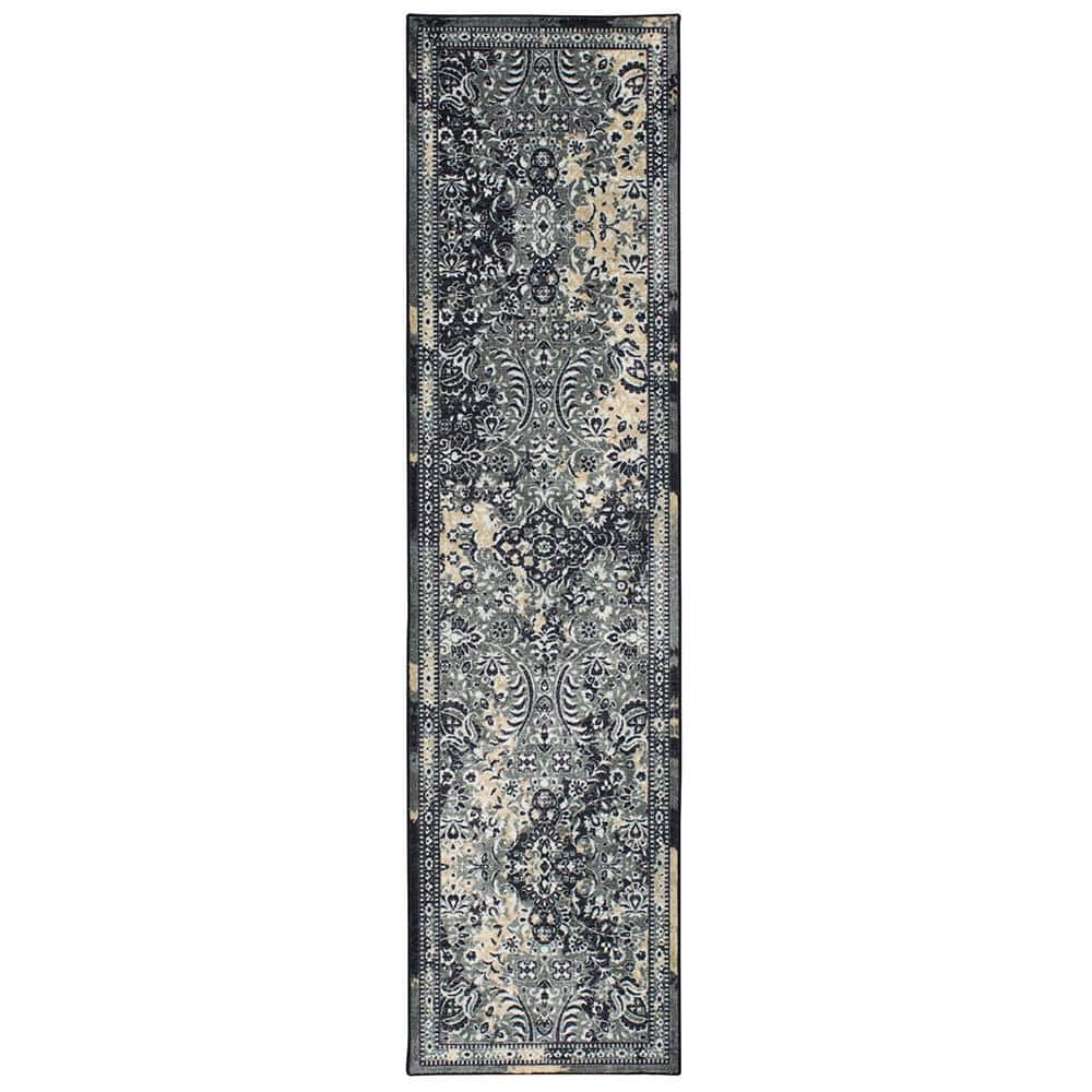 Mohawk Utility Kristabel Fret Charcoal Accent Rug 30 X 46