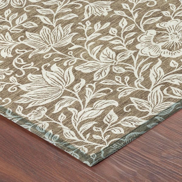 Chantille Machine Washable Indoor/Outdoor Abstract ACN2572 Mocha 3 ft. x 4 ft. Area Rug