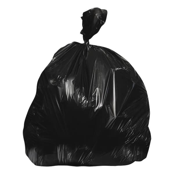 Pack of 25 Black Trash Bags 38x60 Thickness 17 Mic Low Density Polyethylene  Garbage Can Liners 38x60 Tear Resistant 60 Gallon Trash Liners for Offices