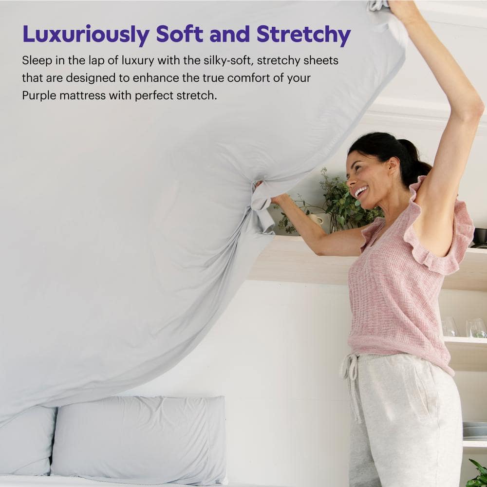 Deep Purple Twin Bamboo Polyester Sheet Set