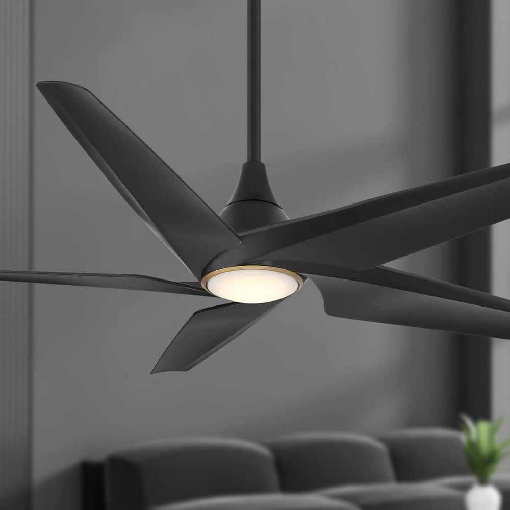 MINKA-AIRE Switch-5 60 in. Smart Indoor Coal Black Dual Mount