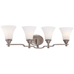 Wellington Ave Midnight Gold Sconce with Etched White Glass Shade