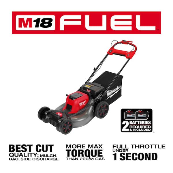 Milwaukee M18 FUEL Brushless Cordless 21 in. Dual Battery Self-Propelled Lawn Mower w/ 16