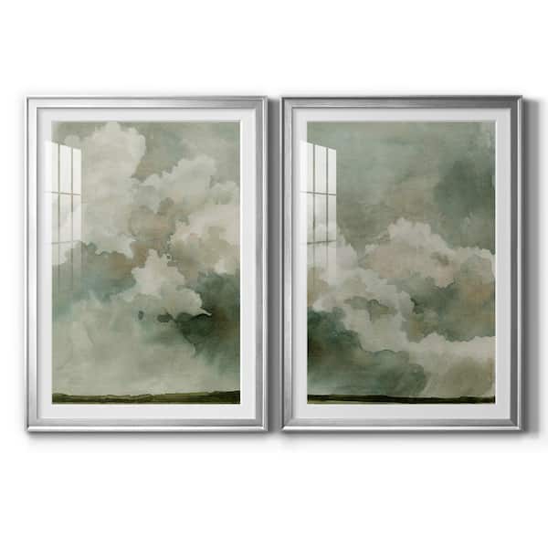 Wexford Home Coming Rain I by Wexford Homes 2-Pieces Framed Abstract Paper Art Print 26.5 in. x 36.5 in.