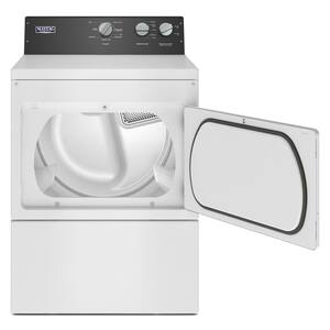 7.4 cu.ft. vented Front Load Electric Dryer in White with Premium Motor
