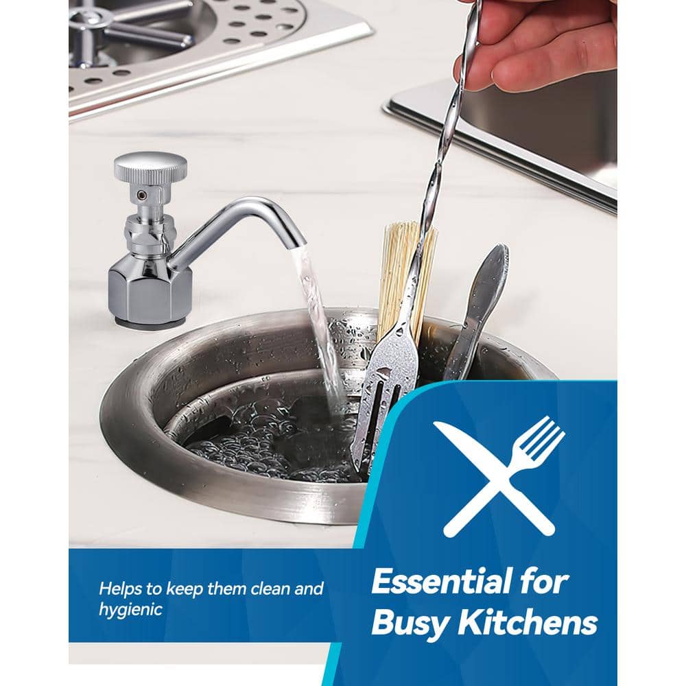Polished Chrome Single Handle Deck Mount Kitchen Faucet