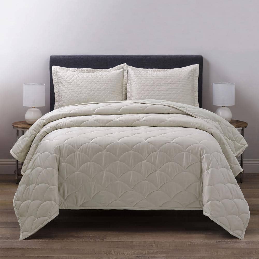 Queen Silver Reversible Velvet Satin Blanket
