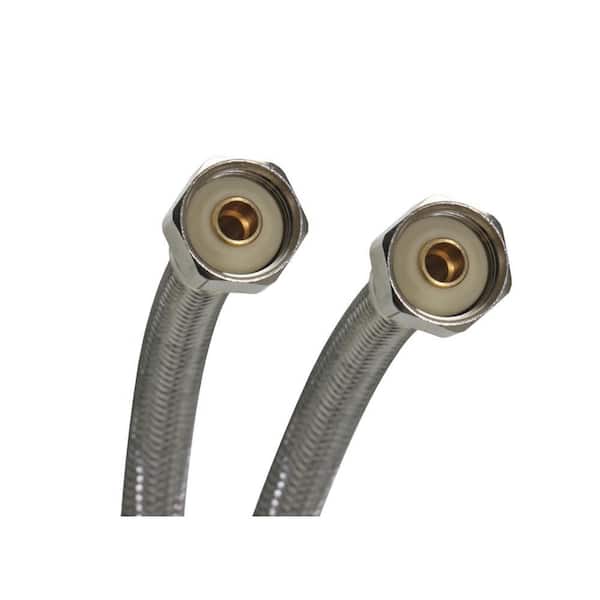1/2 in. F.I.P. x 1/2 in. F.I.P. x 12 in. Length Braided Stainless Steel Faucet Connector