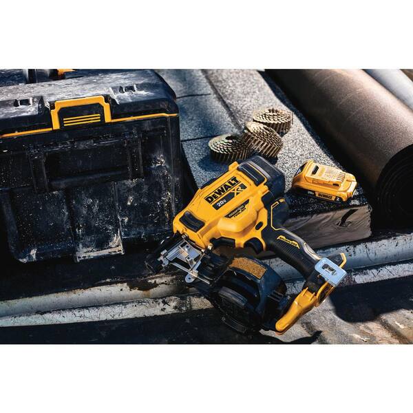 DEWALT - 20-Volt MAX Lithium-Ion 15° Electric Cordless Roofing Nailer with 20-Volt MAX Premium 5. 0Ah Battery Pack