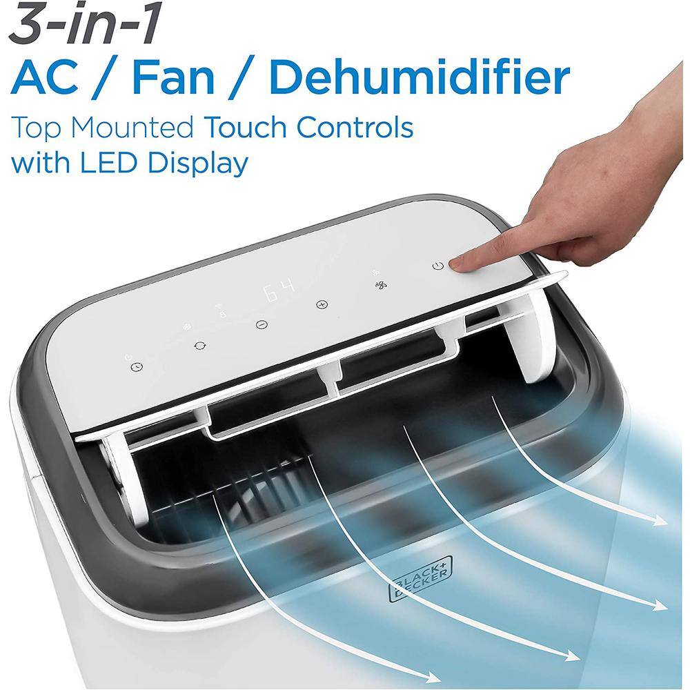 White 5000 BTU Portable Air Conditioner with Remote Control