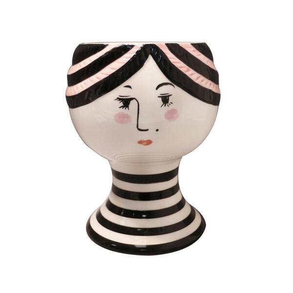 THREE HANDS 7.75 in. Ceramic Planter in Multi-Colored