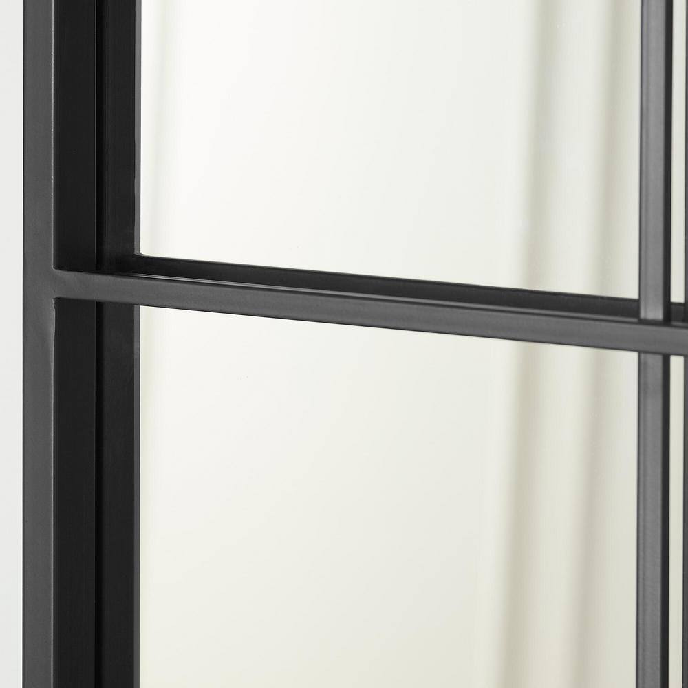 Buy Oversized Black Metal Frame Windowpane Classic Floor Mirror (70 in