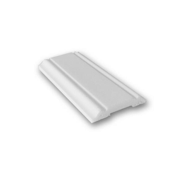 ORAC DECOR 3/8 in. D x 1-7/8 in. W x 4 in. L. Primed White Plain Polystyrene Panel Moulding Sample
