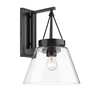 Penn 1-Light Matte Black Wall Sconce