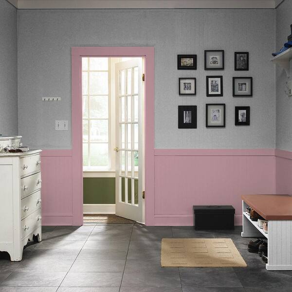 BEHR MARQUEE 1 qt. #680A-3 Pink Bliss Satin Enamel Interior Paint & Primer  745404 - The Home Depot