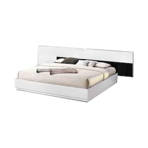 Bahamas Black and White Queen Platform Bed