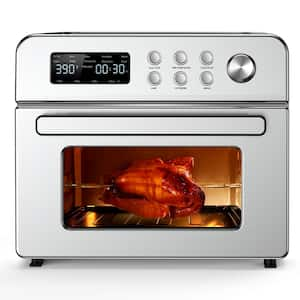 13-Function-in-1 26Qt. Stainless Steel Countertop Air Fryer With Rotisserie, LCD Digital Screen