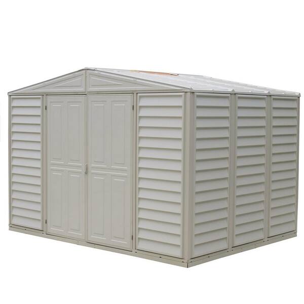 Duramax Building Products Woodbridge 10.5 ft. x 7.9 ft. Vinyl Shed with Foundation Frame