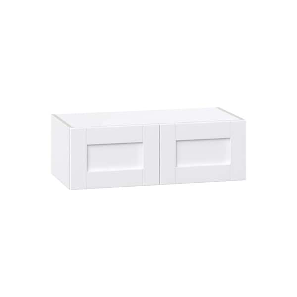 Milton 30 in. W x 14 in. D x 10 in. H Assembled Shaker Wall Bridge Kitchen Cabinet in Bright White