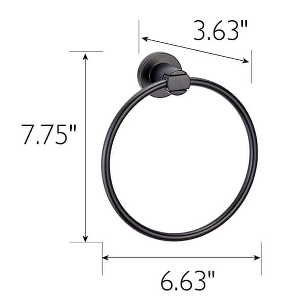 Eastport Towel Ring in Matte Black