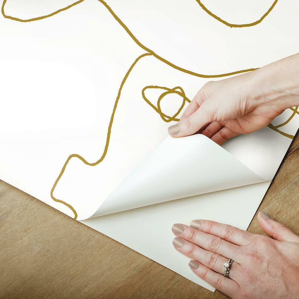 Gold Premium Peel and Stick Vinyl Wallpaper Roll